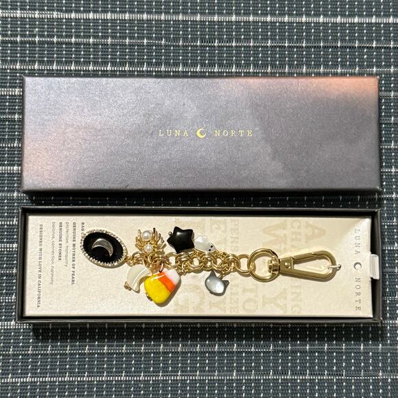 NEW | Luna Norte | 2025 Fall Halloween Genuine Stone Bag Charm / Key Chain Charm - Picture 4 of 4